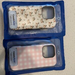 Casely NWT CUTE Pink Gingham AND duck iPhone 16 Pro MagSafe phone cases